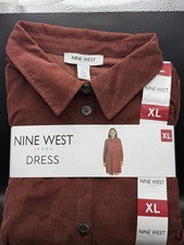 Nine West Jeans Womens XL Brown Corduroy Butt...