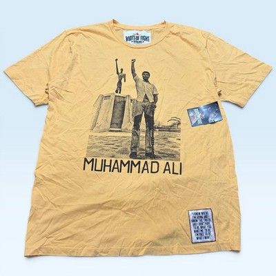 Roots Of Fight Shirt Mens 3XL Yellow Muhammad Ali Boxing Graphic Tee T-Shirt