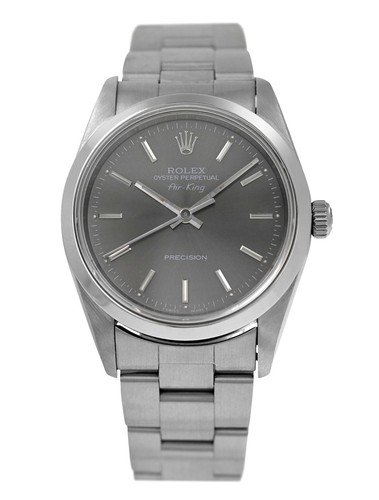 Rolex Air-King 14000 Gray Sunburst Dial Steel 34MM Men's Autom...
