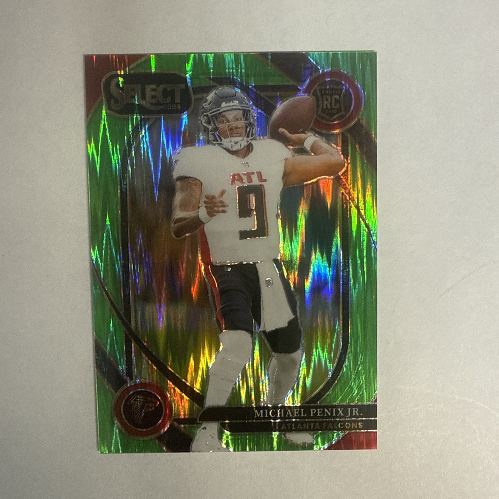2024 Select - Club Level Michael Penix Jr. #235 Neon Green Shock Prizm /499 (RC)