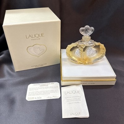 LALIQUE PARFUM FLACON COLLECTION EDITION 2004 HEARTS PERFUME W/ COA