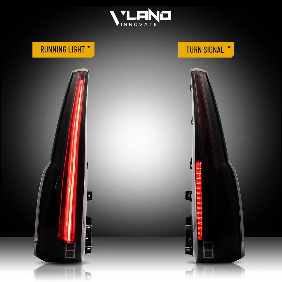Smoked VLAND Pair FULL LED Tail Lights For Chevrolet Suburban Tahoe 2015-2020 US - Image 4 of 4
