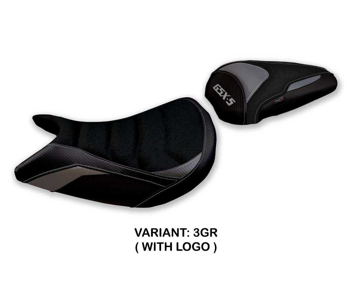 Seat saddle cover Lindi ultragrip Gray GR + logo TPZ Suzuki GSX S 1000 2021 2023