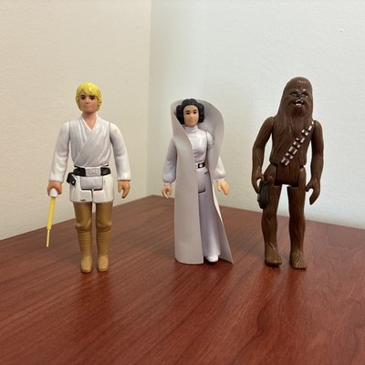 Retro Luke Skywalker Farmboy Princess Leia Chewbacca action figures Hasbro