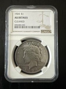 1924 $1 Grade AU DETAILS CLEANED