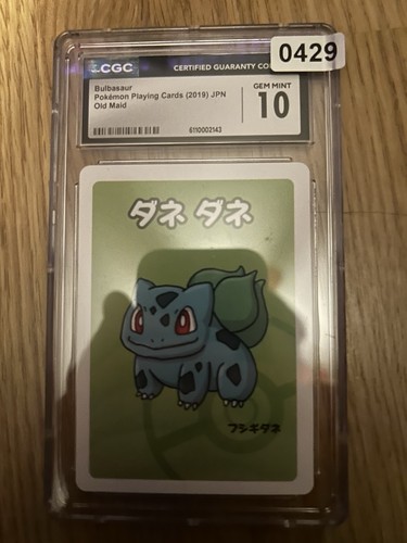 CGC 10 Bulbasaur Old Maid Pokemon Playing Cards 2019 Japanese Graded