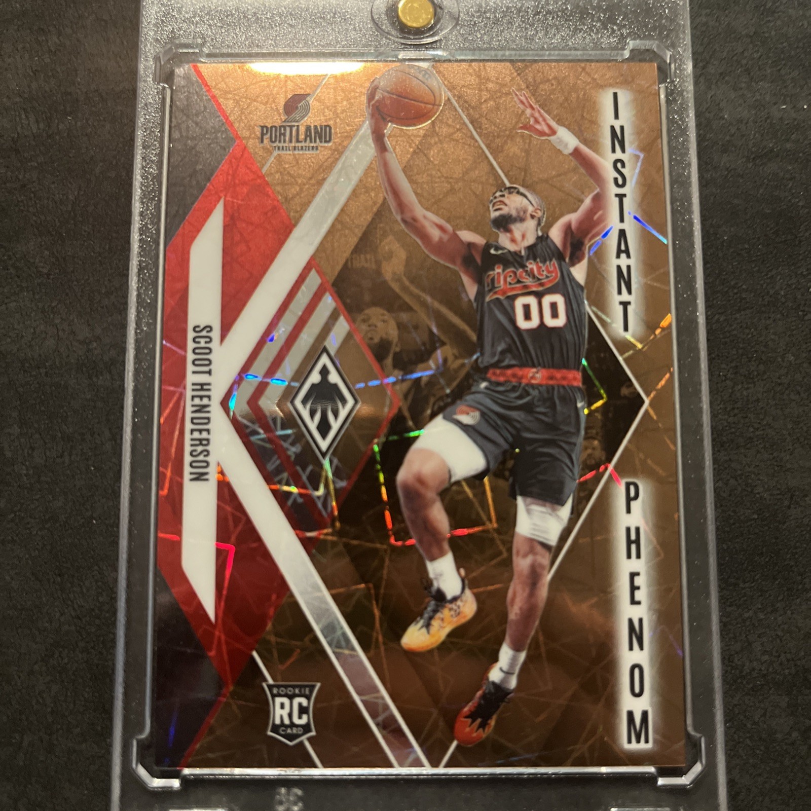 Scoot Henderson 2023-24 Phoenix #10 Bronze Lazer /49 Instant Phenom SP Rookie RC