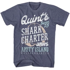 Men's Jaws Quints T-shirt X-Large Vintage Blue Heather