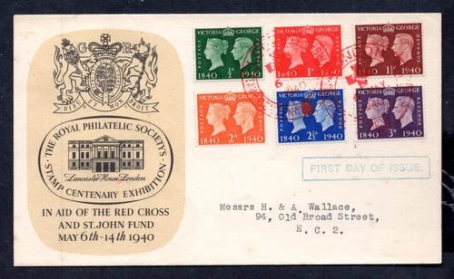 GB - 1940 KGVI Stamp Centenary First Day Cover