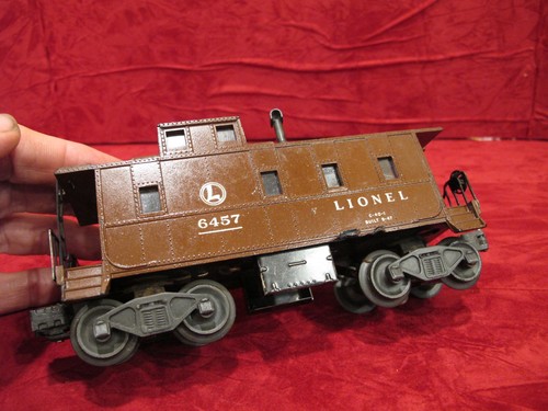Postwar Lionel O Gauge # 6457 Caboose w/black stack~ tested works - Picture 13 of 15
