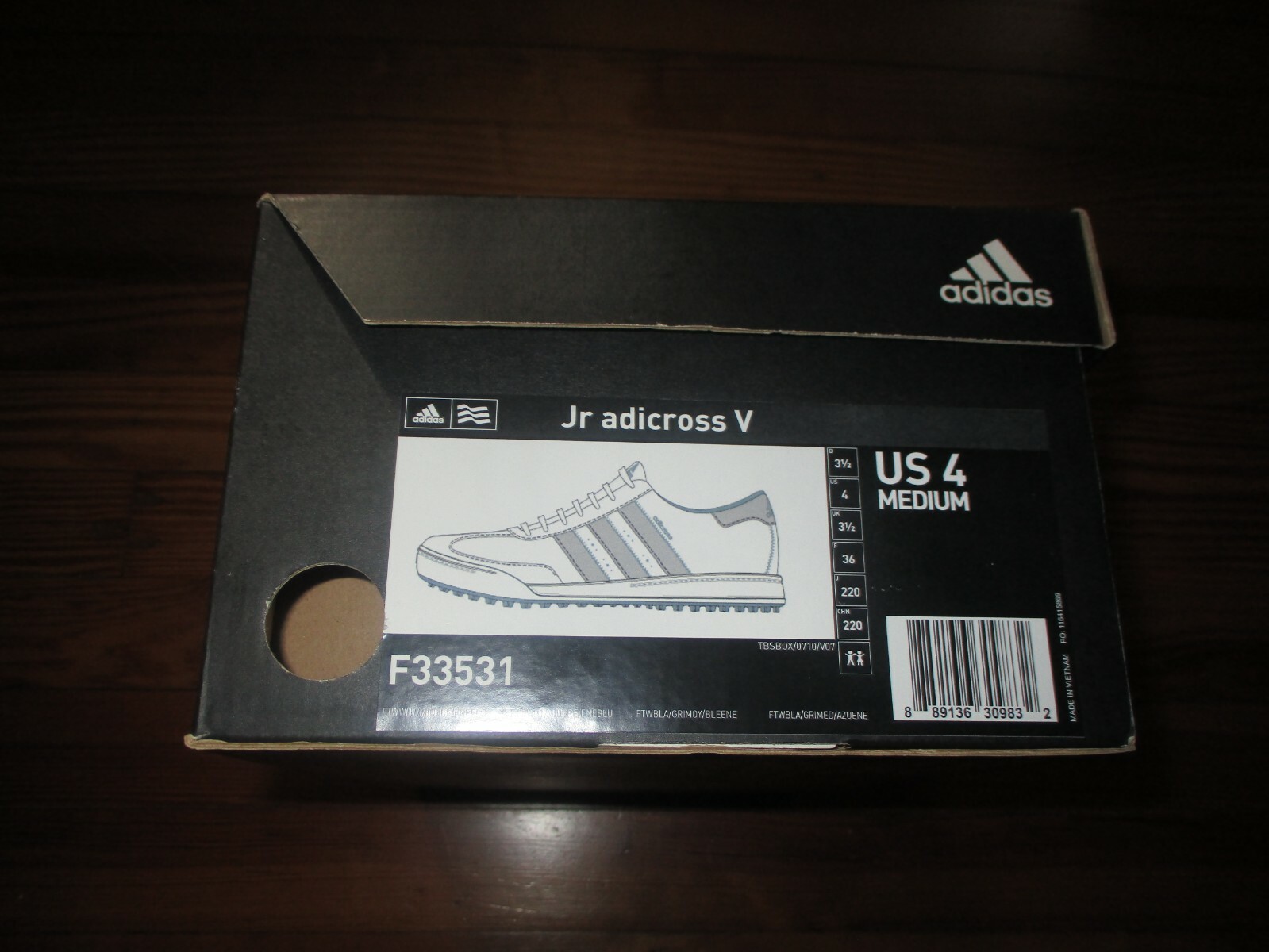 New adidas Junior Jr adicross V Spikeless Golf Shoes Size 4 White Shop Price $99