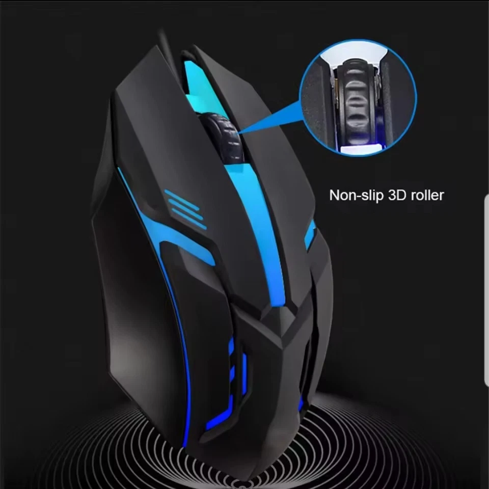 Wired Mouse Colorful LED Gaming Mouse E-Sports USB 5000 DPI- White - Image 3 of 4