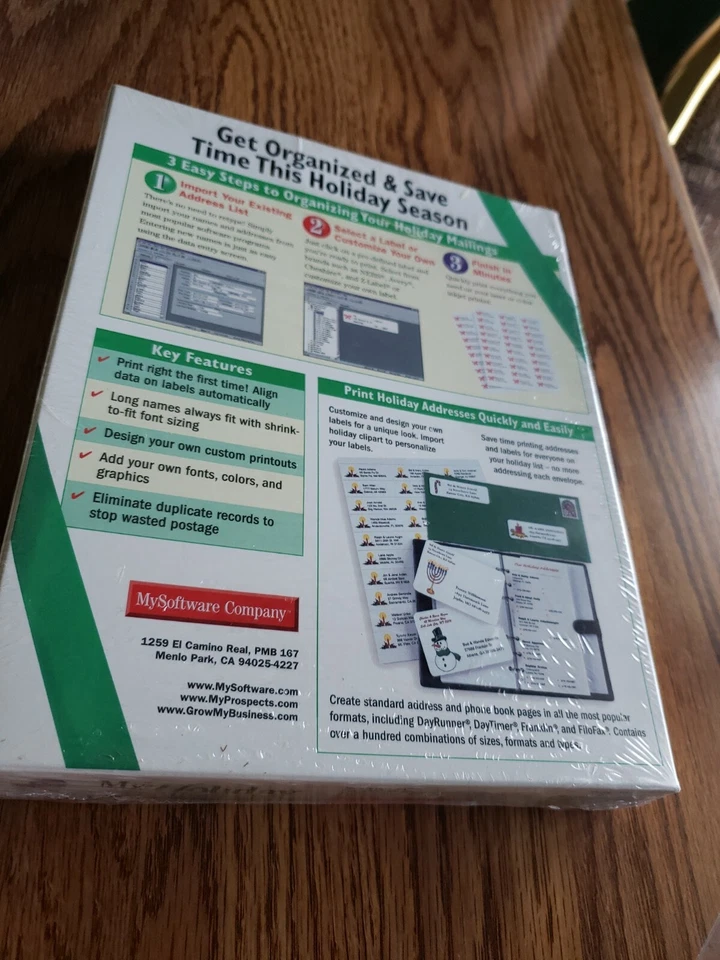My Holiday Mailing Labels CD-ROM for Windows 95/98 New and Factory Sealed - Image 2 of 2