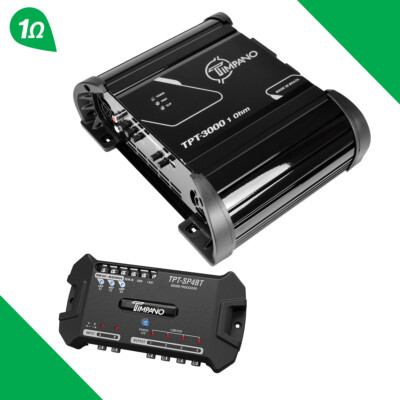 TIMPANO BUNDLE TPT-3000 1 OHM FULL RANGE CAR AMP + TPT-SP4BT BLUETOOTH DSP