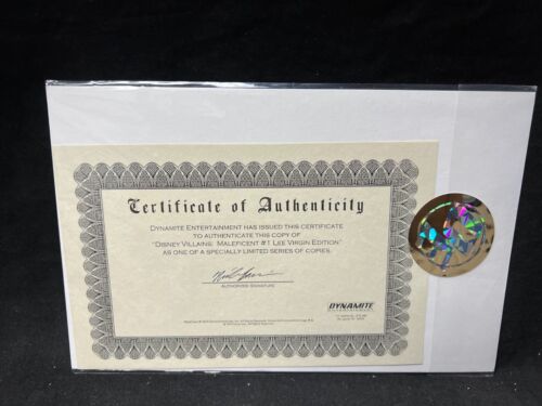 Disney Villains: Maleficent #1 Lee Virgin Edition w/ Certificate of Authenticity - Picture 2 of 3