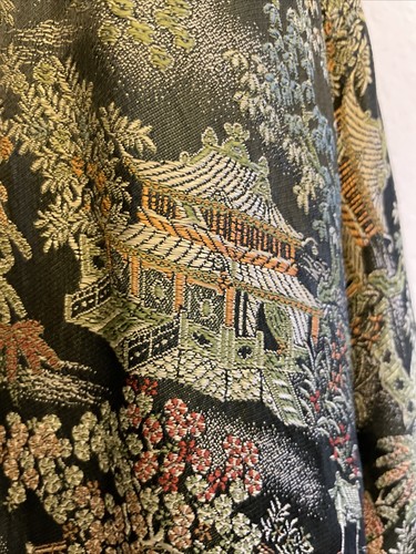 Lovely Vintage Womens Mandarin Style Oriental Brocade Jacket Silky - Picture 2 of 7