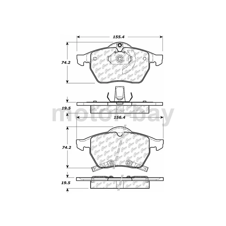 Pastillas de freno delanteras y traseras cerámicas para Audi A4 Quattro 1999 1998 1997 1996 Foto 2 de 4