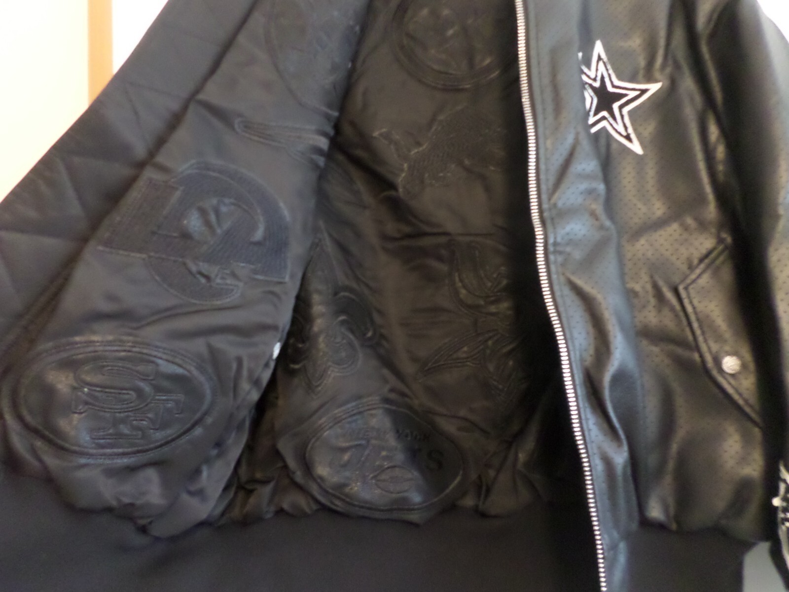 BRAND NEW! Jeff Hamilton Cowboys Reversible Leather Jacket-LARGE-BLACK