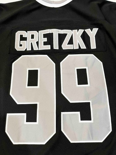 CCM Heroes Hockey Los Angeles Kings GRETZKY #99 NHL Hockey Jersey Sz 56 Black - Picture 7 of 10