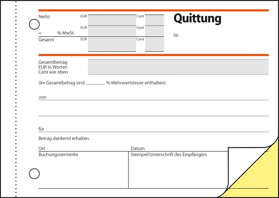 SD021/10 Quittungsblock A6 quer 10 Stück 2x40 Blatt selbstdurchschreibend mik... - Bild 2 von 4
