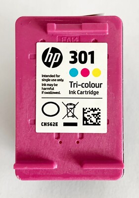 Genuine HP 301 Tricolour Ink Cartridge CH562EE - Original Packaging ...