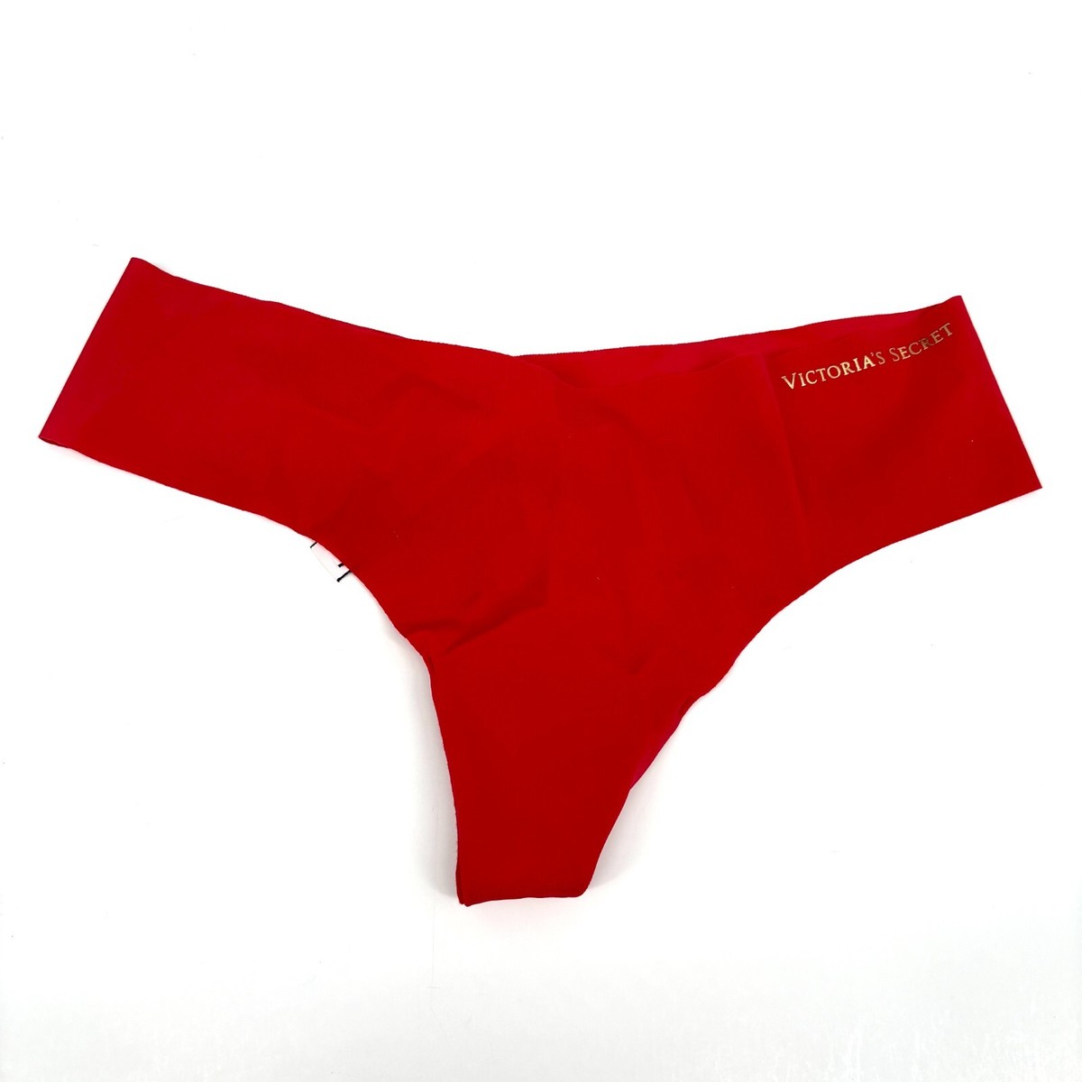 Victoria's Secret THONG No Show Panty Size Small Panties SEXY Red