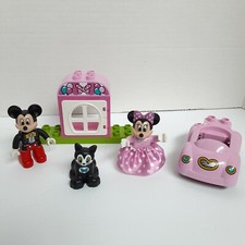 Lego Duplo Minnie's Pink Car Birthday Figaro Cat Minnie Mouse Mickey Figures