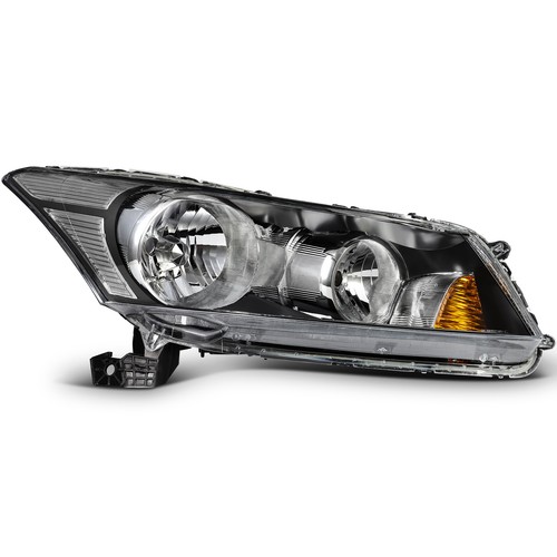 Headlights Assembly Pair For Honda Accord 2008-2012 4-Door Sedan Black Housing - Picture 3 of 10