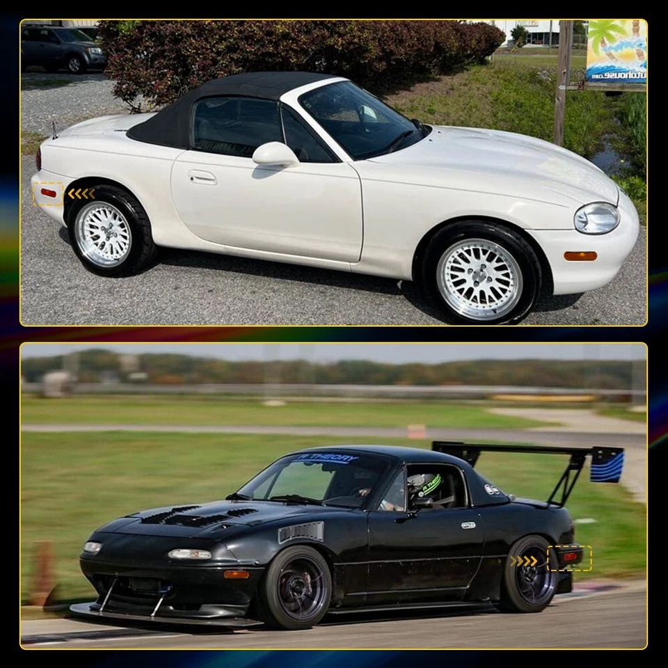 2-20X Luces de señalización laterales traseras carcasa roja izquierda y derecha para Mazda Miata MX-5 1990-2005 Foto 3 de 4