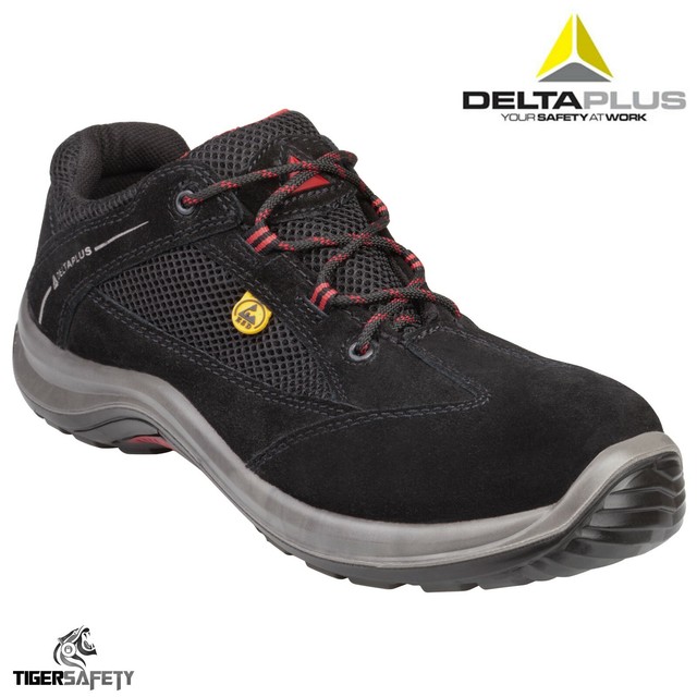 Delta Plus Viagi S1P ESD Black Ladies Composite Toe Cap Safety Trainers