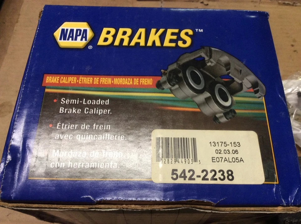 NUEVO NAPA 542-2238 Pinza de freno de disco remanufacturada Foto 2 de 4