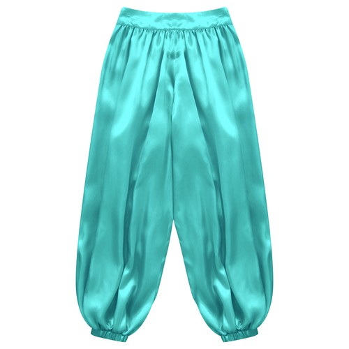 Kids Girls Satin Harem Pants Belly Dance Costume Tribal Arabic Palazzo Dancewear - Picture 34 of 81