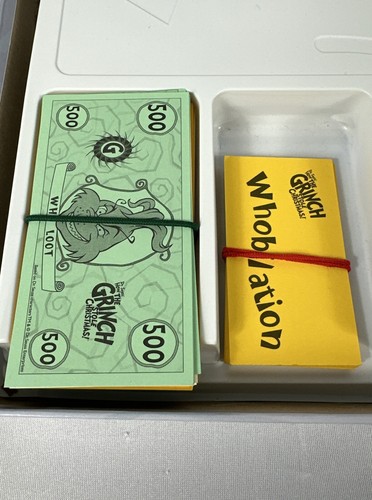 Whoville-Opoly Board Game How the Grinch Stole Christmas Monopoly Style VTG RARE - Picture 4 of 14