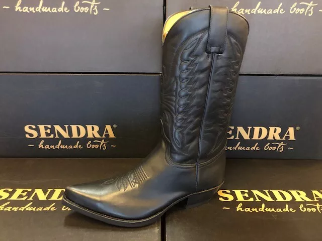 hurken leren weerstand Sendra Boat Cowboy Boots Western Boots 2073 Black | eBay