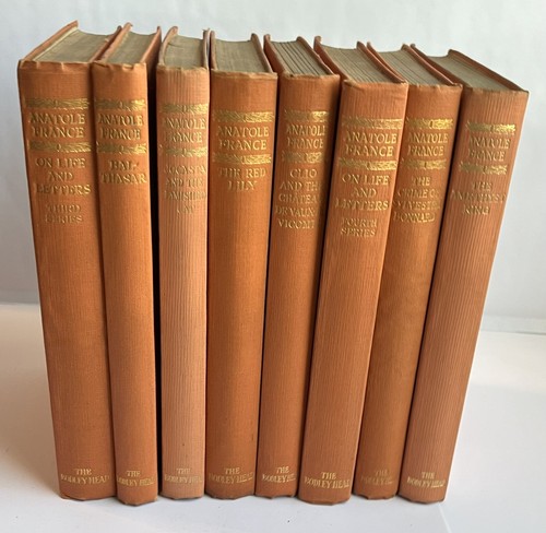 Anatole France set of 8 books, Library Edition, Vintage 1924 HC - Picture 1 of 24