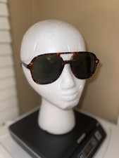 Women  s Tortoise Shell Brown Aviator Style Sunglasses NEW