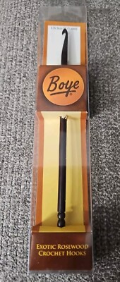 Boye Exotic Rosewood Crochet Hook Sz H (5m) New in box