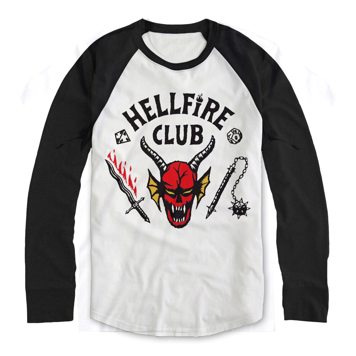 Stranger Things - Hellfire Club Baseball 3/4 Sleeve Tee - Shirtstore