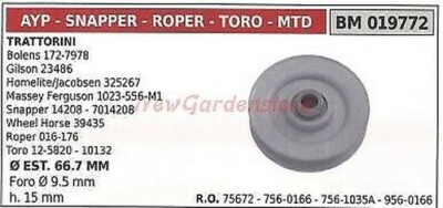 Puleggia Per Trattorino Rasaerba Tosaerba Bolens 172-7978 AYP - Foto 9