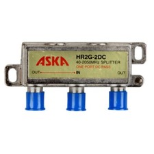 Aska 031WS Coaxial Splitter 3 Way F Premium 40-2050MHz Wall Mount RG6 TV Cable
