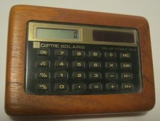 Vintage HEARTLAND CREATIONS Sceptre Solaris Dual Power CALCULATOR w Hidden Compt