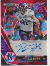 2021 Panini Prizm Draft Picks Red Ice Paddy Fisher Rookie Auto #DPA-PAD
