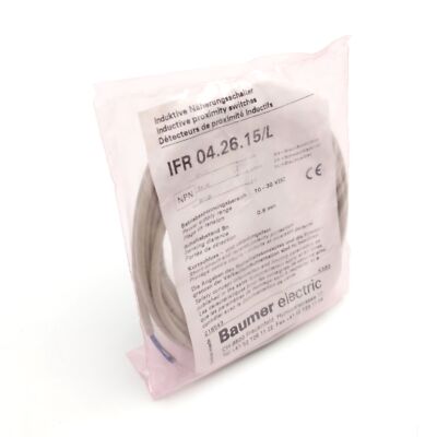 Baumer Electric IFR 04.26.15/L Proximity Sensor, 0.8mm Sensing, NPN, 10-30VDC