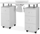 New Manicure Table Nail Desk for Nail Tech, Nail Table Station w/Dust Collector