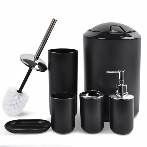 Lot de 6 accessoires de salle de bain ensemble de salle de bain pour comptoir décoratif - Photo 9/61