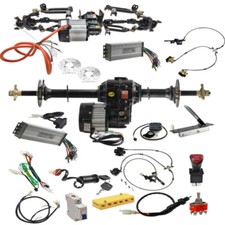 34" Go kart ATV 4 Wheel Drive Front Rear Axle Kit Differential Motor Swing arm