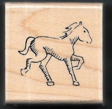 FILLY MARE HORSE FARM COUNTRY RIDE Country Ranch CTMH NEW wood RUBBER STAMP