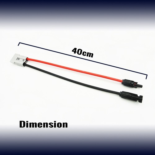 FOR MC-4 CONNECTOR TO 50AMP ANDERSON PLUG SOLAR 6MM² CABLE ADAPTOR WIRING 40CM - Picture 23 of 24