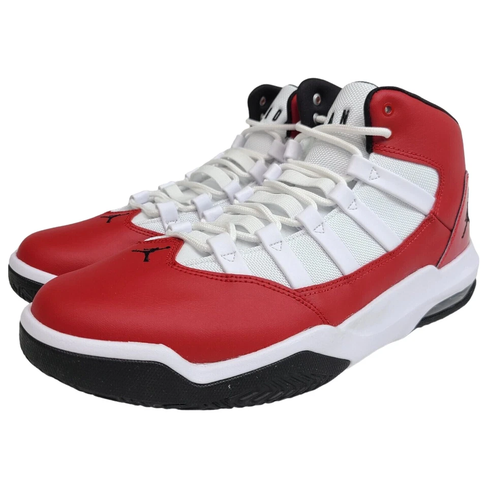 Nike Hombres 10 10.5 Air Jordan Max Aura Blanco Gimnasio Rojo Zapatos de Baloncesto AQ9084-602 Foto 4 de 4