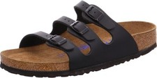 Birkenstock Florida Birko Flor Black SFB Slides Mules Slippers Sandals narrow